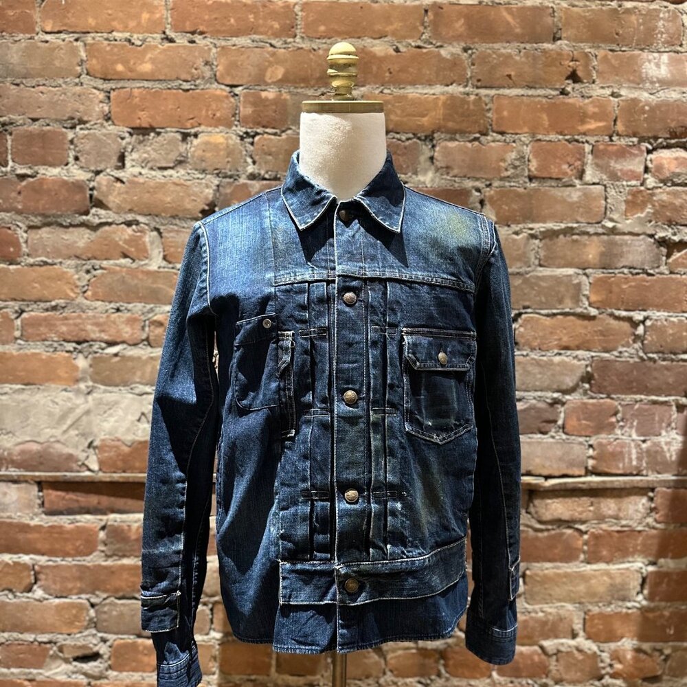 Miharayasuhiro Distressed Denim Utility Jacket – Made in Japan